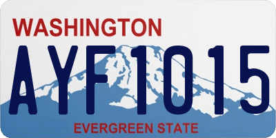 WA license plate AYF1015
