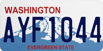WA license plate AYF1044