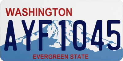 WA license plate AYF1045