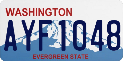 WA license plate AYF1048