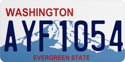 WA license plate AYF1054