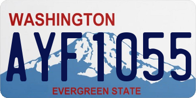 WA license plate AYF1055