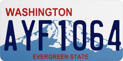 WA license plate AYF1064
