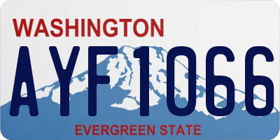 WA license plate AYF1066