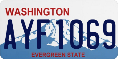 WA license plate AYF1069