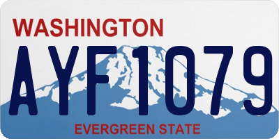 WA license plate AYF1079