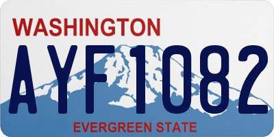 WA license plate AYF1082