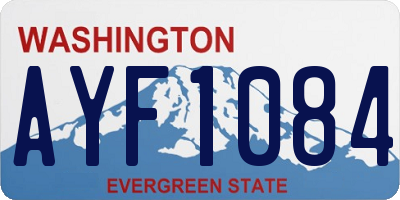 WA license plate AYF1084