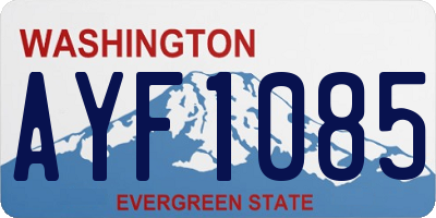 WA license plate AYF1085