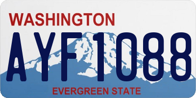 WA license plate AYF1088