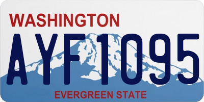 WA license plate AYF1095