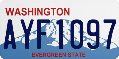 WA license plate AYF1097