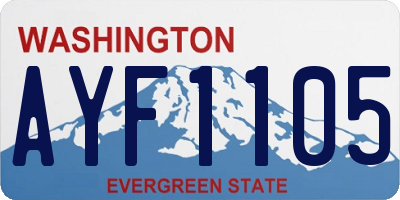 WA license plate AYF1105