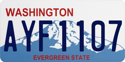 WA license plate AYF1107