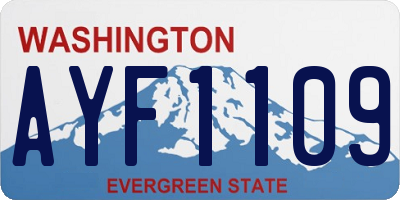 WA license plate AYF1109