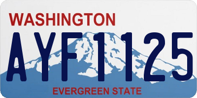 WA license plate AYF1125