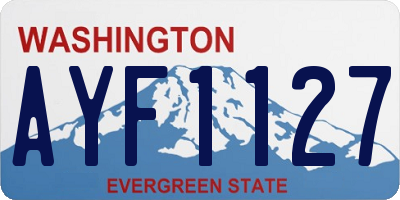 WA license plate AYF1127