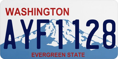 WA license plate AYF1128