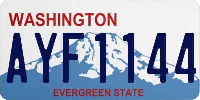 WA license plate AYF1144