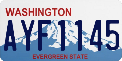 WA license plate AYF1145