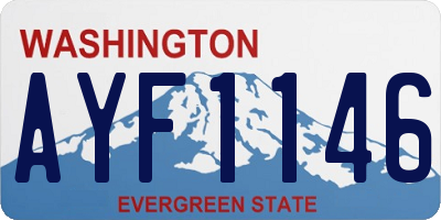 WA license plate AYF1146
