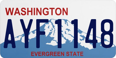 WA license plate AYF1148