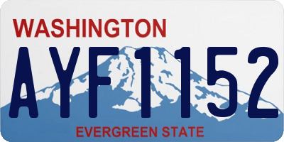 WA license plate AYF1152