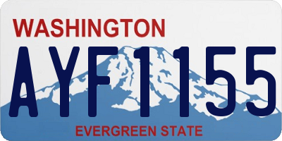 WA license plate AYF1155