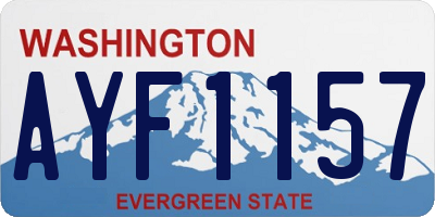 WA license plate AYF1157