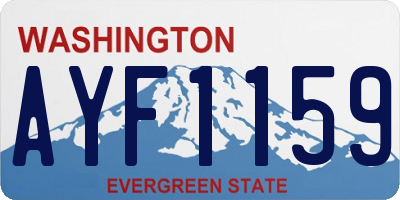WA license plate AYF1159