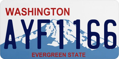 WA license plate AYF1166