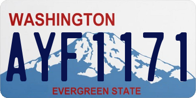 WA license plate AYF1171