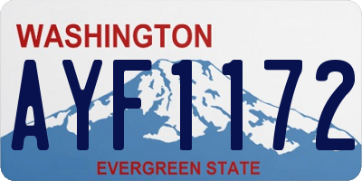 WA license plate AYF1172