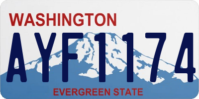 WA license plate AYF1174