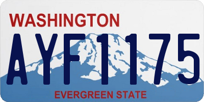 WA license plate AYF1175