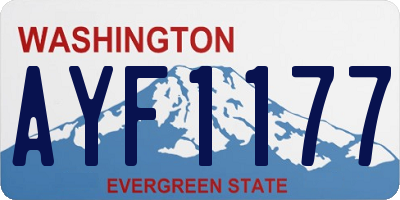 WA license plate AYF1177