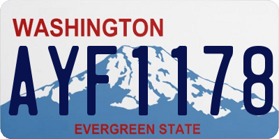 WA license plate AYF1178