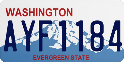 WA license plate AYF1184