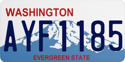 WA license plate AYF1185