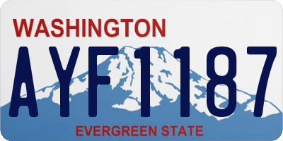 WA license plate AYF1187
