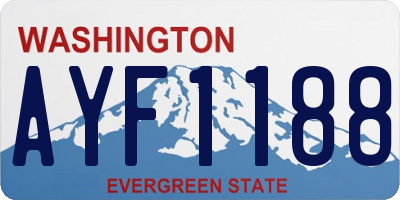 WA license plate AYF1188