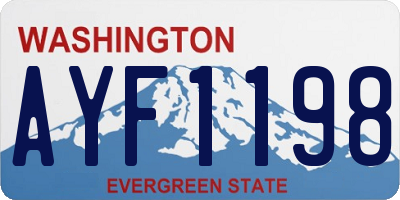 WA license plate AYF1198