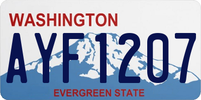 WA license plate AYF1207