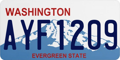 WA license plate AYF1209