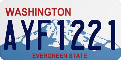 WA license plate AYF1221