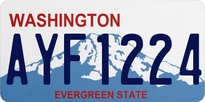 WA license plate AYF1224