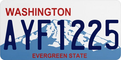 WA license plate AYF1225