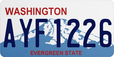 WA license plate AYF1226