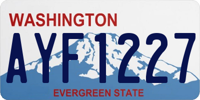 WA license plate AYF1227