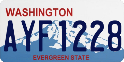 WA license plate AYF1228